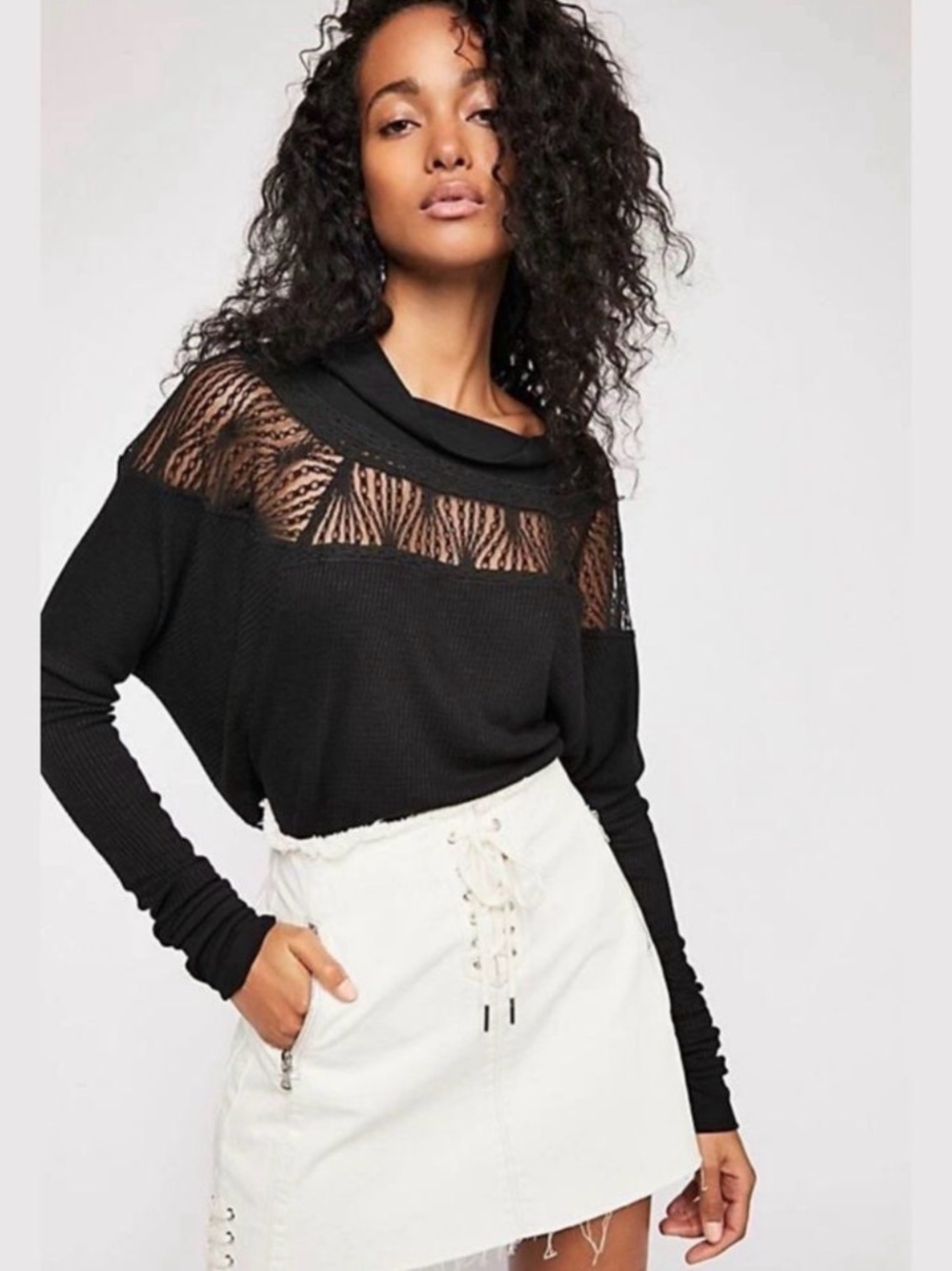 Free People Spring Valley knit top size Large NWT